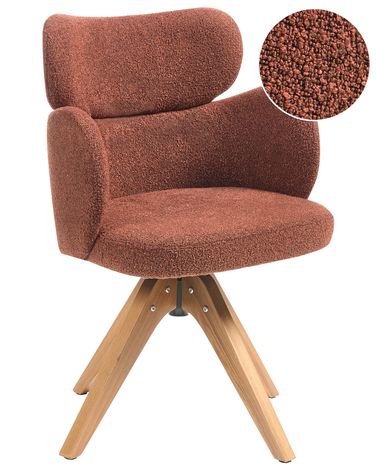 Dining Chair Swivel MARCY Boucle Orange