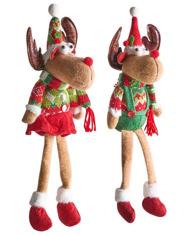Set van 2 kerstdecoraties VATNDALSVATNET Rendier 38 cm Meerkleurig