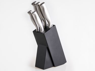Set of 5 Knives in Block MASHIKO Silver