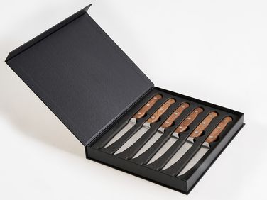 Set van 6 steakmessen NAGANO Bruin