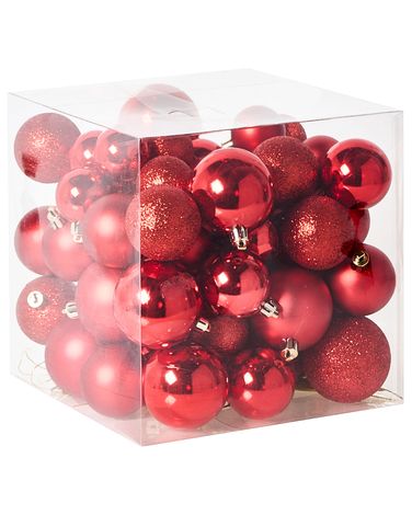 Set van 60 kerstballen TYIN Rood