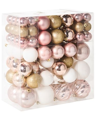 Set van 114 kerstballen GJENDE Roze