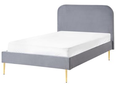 Bed Velvet FLAYAT 120 x 200 cm (EU Small Double) Grey