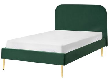 Bed Velvet FLAYAT 120 x 200 cm (EU Small Double) Dark Green