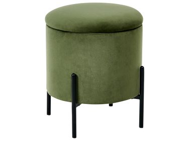 Storage Pouffe WENONA Velvet Dark Green