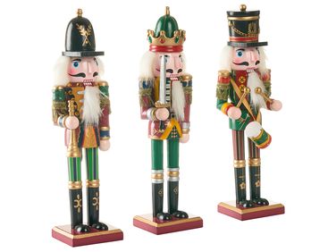 Set of 3 Figurines LJUSNAN Nutcracker 30 cm Dark Green