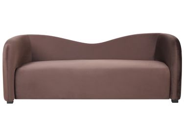 Sofa 3 Seater VELTADA Velvet Dark Brown
