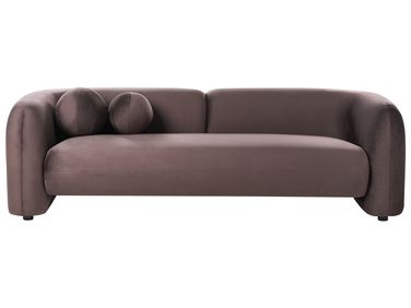 Sofa 3 Seater LEIREN Velvet Dark Brown