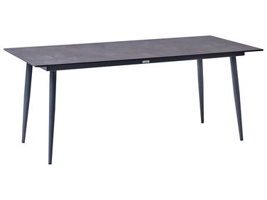 Table de salle à manger de jardin TOLENTINO 180 cm 90 cm Effet pierre Gris