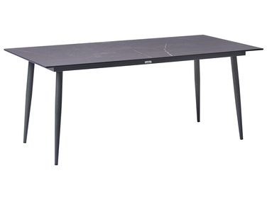 Tuin eettafel TOLENTINO 180 cm 90 cm Marmereffect Grijs marmer