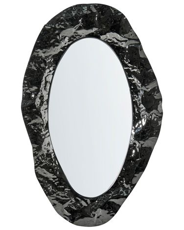 Wandspiegel LOGNES 56 cm 95 cm Zwart