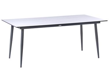 Table de salle à manger de jardin TOLENTINO 180 cm 90 cm Effet pierre Effet travertin