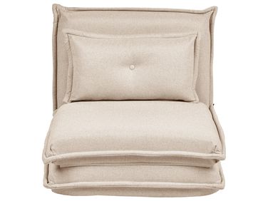 Single Sofa Bed DELLEN Fabric Beige
