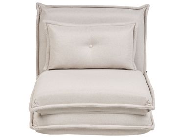 Single Sofa Bed DELLEN Fabric Off-White