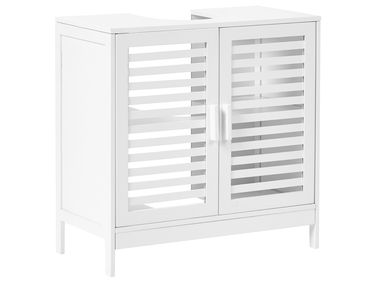 Wastafelkast MISSOULA Bamboe 60 cm Wit