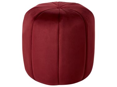 Pouffe SELBY Velvet Dark Red