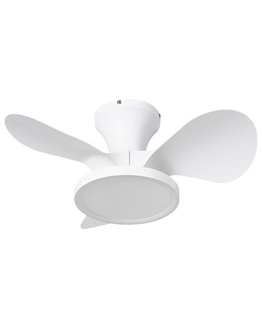 Ventilateur de plafond avec lampe PUNTI Avec télécommande LED Blanc