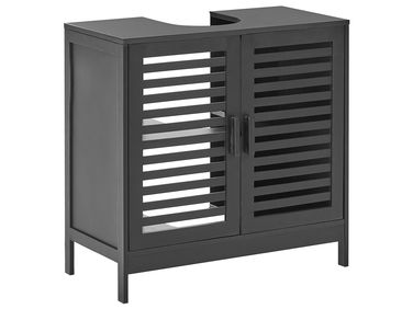 Wastafelkast MISSOULA Bamboe 60 cm Zwart