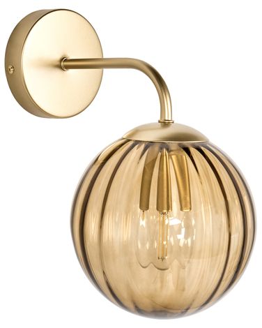 Wandlamp BOOMI Glas Donkerbruin