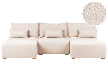 Modulaire U-vormige bank NERBO Bouclé Beige