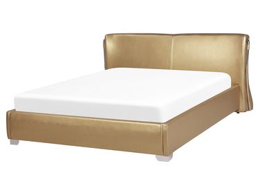 Waterbed Leer PARIS 160 x 200 cm Goud