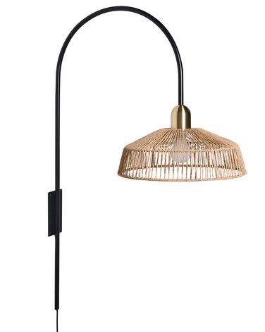 Wandlamp NOSARA Papierkoord Natuurlijk
