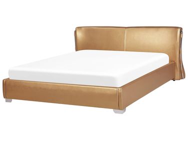 Waterbed Leer PARIS 180 x 200 cm Goud