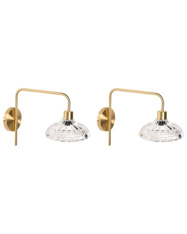 Set van 2 wandlampen MOLINO Metaal Goud