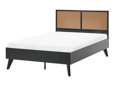 Bed PE rotan MONPAZIER 120 x 200 cm Zwart