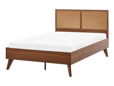 Bed PE rotan MONPAZIER 120 x 200 cm Donkerbruin