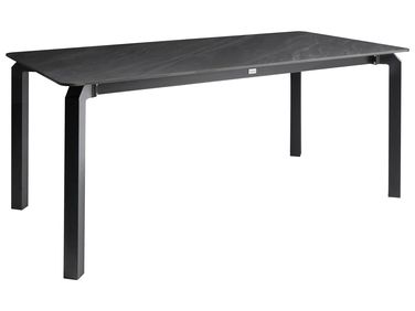 Table de salle à manger de jardin FELETTO 180 cm 90 cm Pierre Marbre noir