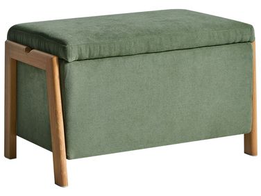 Upholstered Storage Bench EDLAND Fabric Green