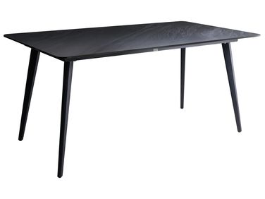 Tuin eettafel RODALLO 160 cm 90 cm Steen Zwart marmer