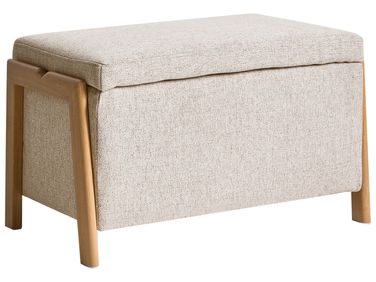 Upholstered Storage Bench EDLAND Fabric Beige