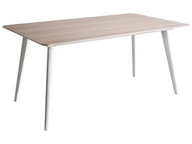 Table de salle à manger de jardin RODALLO 160 cm 90 cm Pierre Effet travertin