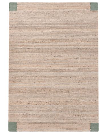 Vloerkleed AMRAVATI Beige/groen 160 x 230 cm Jute