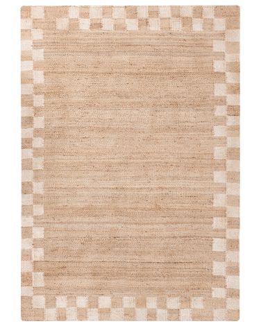Vloerkleed BEED Lichtbeige 160 x 230 cm Jute