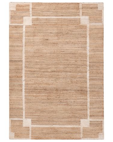 Vloerkleed GONDIA Lichtbeige 160 x 230 cm Jute
