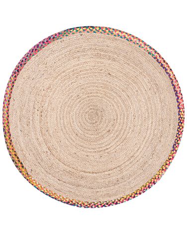 Vloerkleed SATARA Meerkleurig ø 120 cm Jute