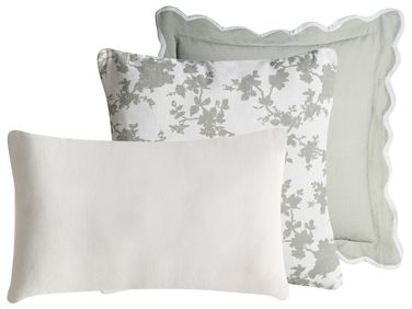 Set van 3 sierkussens CANARIUM Katoen 30 x 50 cm 45 x 45 cm Groen effen