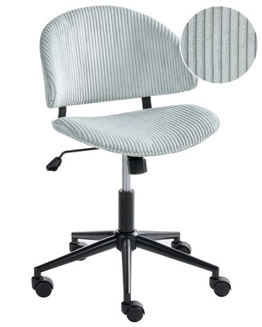 Office Chair KIANA Corduroy Light Blue
