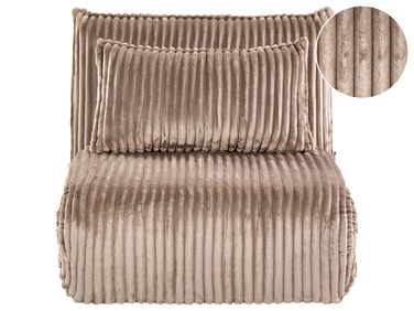 Single Sofa Bed LYSEKIL Corduroy Light Brown