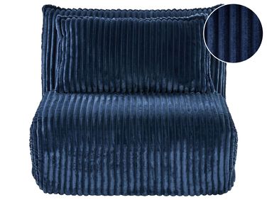 Eenpersoons slaapbank LYSEKIL Corduroy Blauw