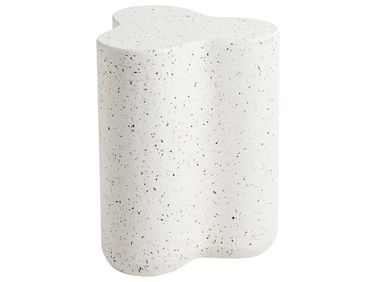 Side Table TELLARO 32 cm 37 cm Terrazzo Effect White Terrazzo