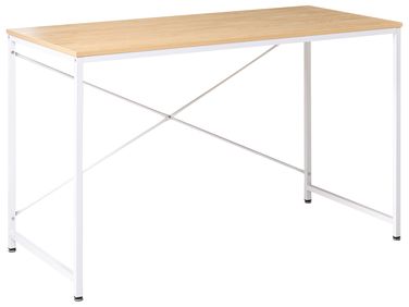 Table de bureau ANDASTE Marron clair/blanc 120 cm 60 cm