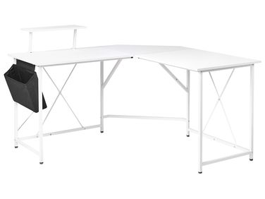 Bureau d’angle TACONY Blanc 180 cm 140 cm avec rangement