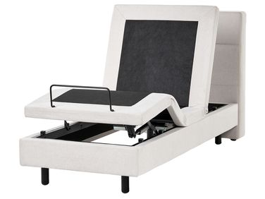 Verstelbaar bed Stof VICEROY 90 x 200 cm Lichtbeige