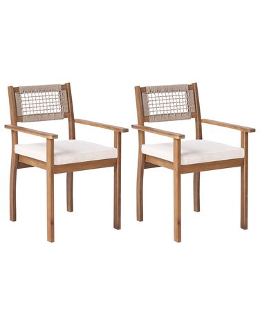Set van 2 tuinstoelen SUMIRAGO Acaciahout Lichtbruin