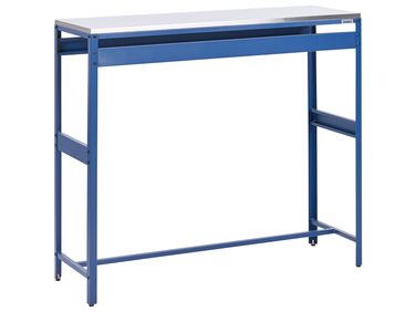 Table de bar pour l'extérieur MAENZA 120 cm 40 cm Métal Bleu
