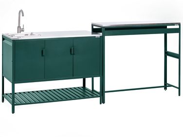 Tuin keukenset 2-delig met spoelbak MAENZA Metaal Groen